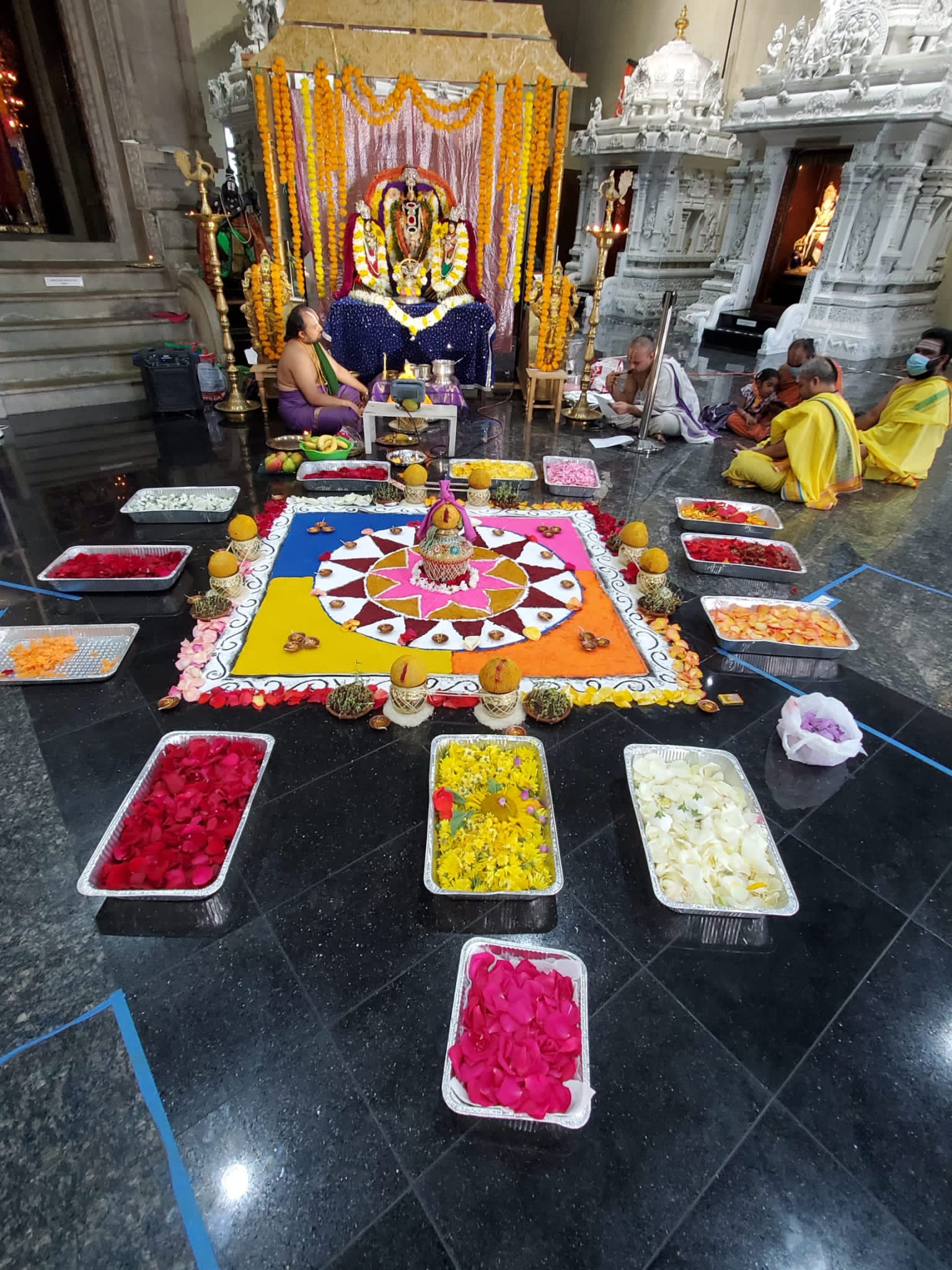 FLOWER GARLANDS AND PUSHPA YAGAM FLOWERS SPONOSOR